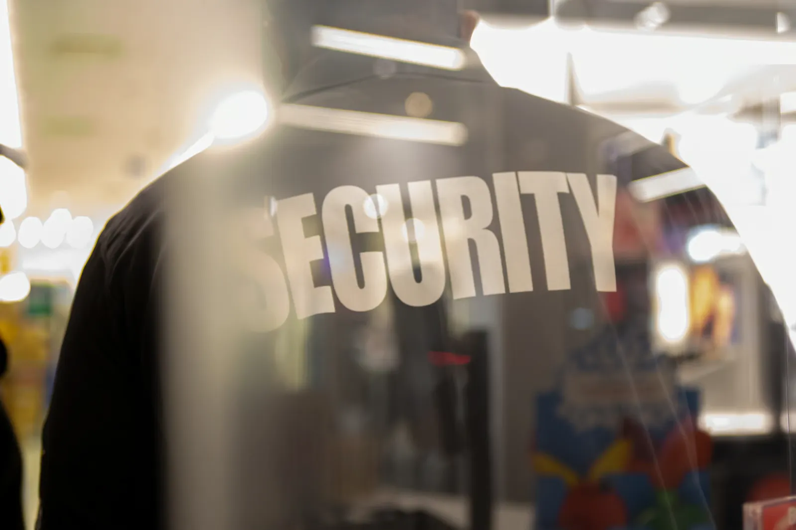 Bewakingsagent van KG Security in professioneel uniform op post tijdens evenementbewaking in België